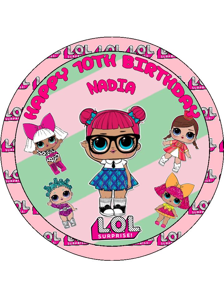 Cake Decoration For Birthday LOL Dolls With Accessories Outrageous Cake  Topper | eBay