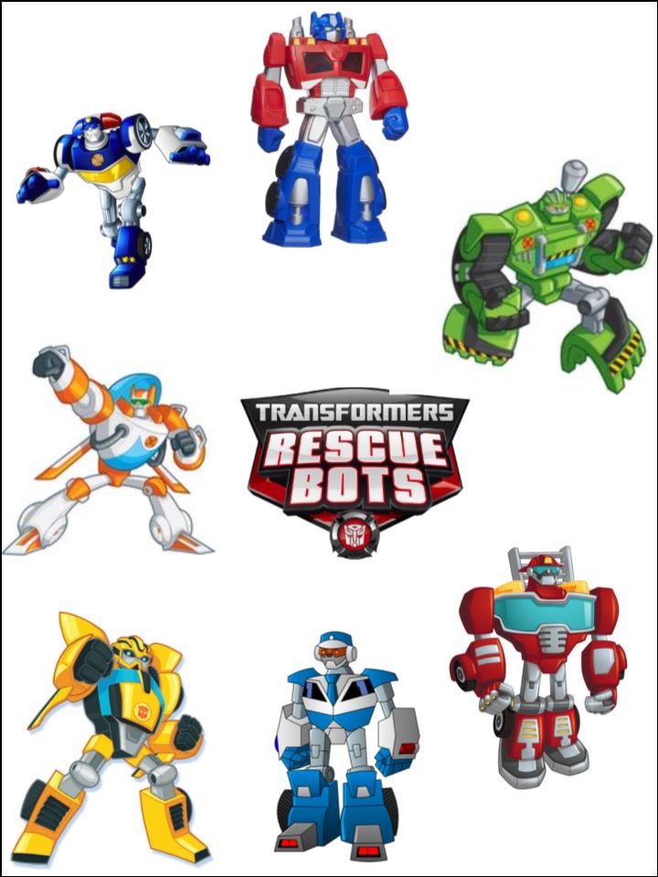Transformers Rescue Bots Logo Autobots Chase Heatwave Blades Boulder E – A  Birthday Place